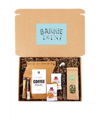 Koffie en fudge,coffee brewer,koffie brewer,koffiepakket,brievenbus post,koffiecadeau,koffie verrassing,kado,brievenbus pakket,brievenbuspakje